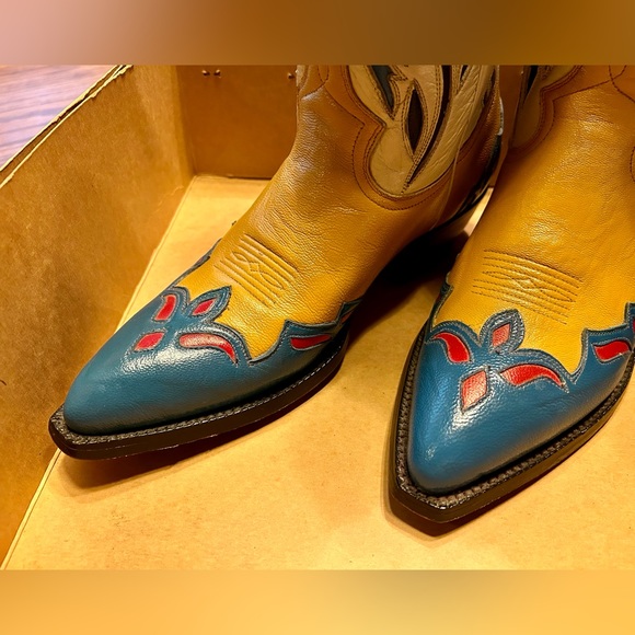 Bluebird Cowboy Boots Montana New Old Stock Gene Autry Centennial Women 7.5 - Picture 5 of 13